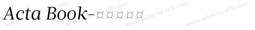 Acta Book字体转换